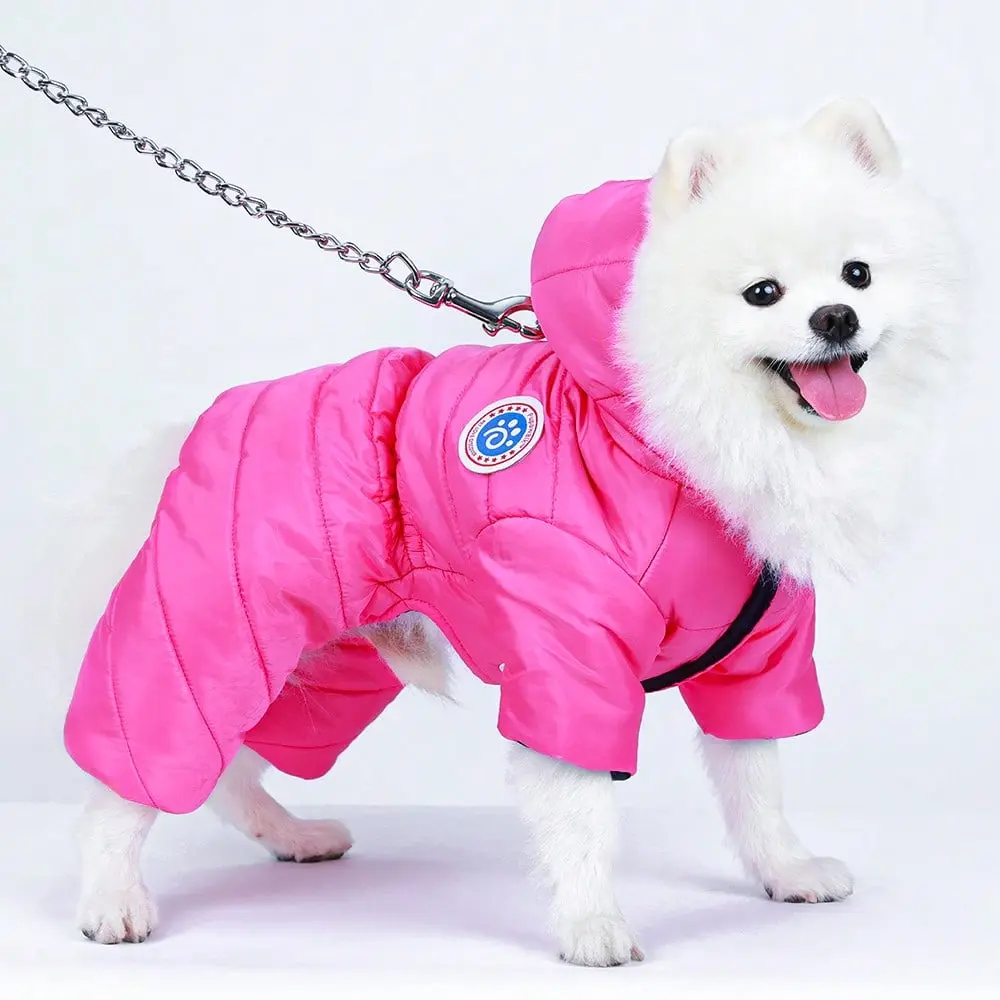 1 PC Multicolor Fabric Winter Dog Coat for Small-Medium Dogs - Thick Fabric, Windproof, Full-Coverage Jacket That Stays Warm for Puppies' Outdoor Activities