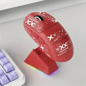 AJAZZ Authentic Brand-New AJ139 V2 MC Wireless Tri-Mode Connection Mouse, 3311 Chipset | 1K Report Rate, Includes Charging Dock, 500mAh Ultra-Long Battery Life,Non-slip griptape, ajazz  mouse，gifts for boyfriend ，valentines gift for bf