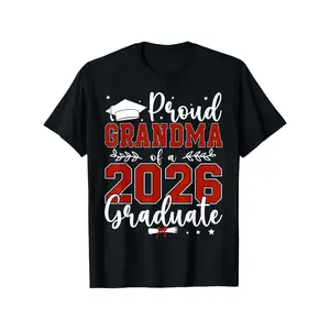 Proud Grandmother of a 2026 Graduate for Graduation T-Shirt, Matching Family T-Shirts for Graduation, Stylish Casual T-Shirt for Men And Women, Humorous Birthday Gift for Both Genders, 100% Shirt Sizes S-XXXL