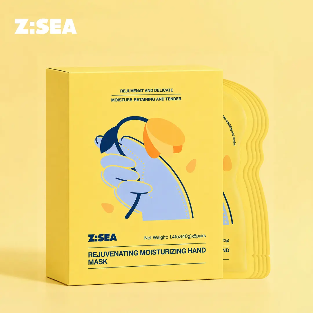 Z:SEA Moisturizing Hand Mask Gloves - All Made for Ongoing Hand-Care Routines, Moisturizer with Shea Butter, Niacinamide, Meadowfoam Seed Oil, Vitamin E, Hydrating, Repairs Rough Skin, Softens, Rejuvenation (Pack of 5), Hand Rejuvenation