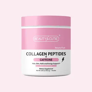 Collagen Peptides with Caffeine – Beauty & Energy Support for Hair, Skin, Nails & Focus | Beauty & Cutie | 10.04 oz Unflavored