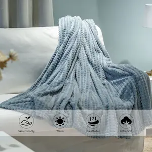 Plush Fleece Throw Blanket Super Soft Lightweight Blanket Yellow 60" * 80"