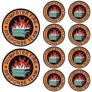 6/12pcs Dumpster Fire Pins Bulks Humorous Nurse Teacher Appreciation Gift for Employee IT Administrative Service Industry Workers Team Leader Trash Fire Alloy Brooch Pin Emotional Support Decorative Jewelry Accessories for Decorate Jackets Hats Backpacks,