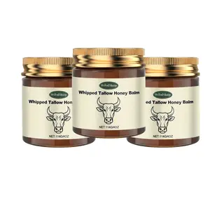 3pc 100% Grass Fed Beef Tallow for Skin,body care, luminous firming cream, Tallow and Honey Balm,Deeply Moisturizing and Nourishing Moisturizer Hydrate Hydrating Oil Moisture Beeswax Daily