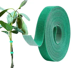 A set of 5PCS Plant Tape Garden Tape, Plant Ties Tape Garden Ties For Climbing Plants Adjustable Garden Tape For Plants Outside Plant Supports For Growing Reusable Green Garden Plant Tomato Tape