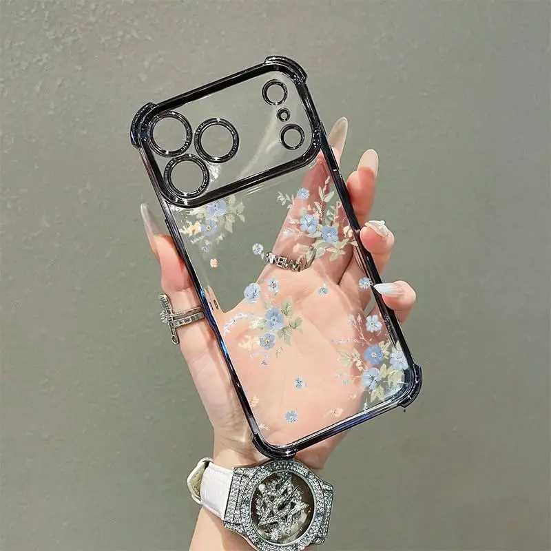 bouquet of flowers phone case for use with iPhone 17 air 16 Pro max 15 plus 14 Pro 13/12/11/X/XR/XSMAX sublimation phone case compatible with Samsung Galaxy S25 ultra S24 plus S23 FE S22 aesthetic new model Full coverage Shockproof airbag fresh