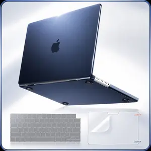 MOSISO Compatible with MacBook Pro 16 inch Case 2025 2024 2023 2022 2021 M4 M3 M2 M1 A3403 A3186 A2991 A2780 A2485, Slim Natural Original Color Hard Shell&Keyboard Skin&Screen Film,Midnight Blue