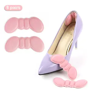 LZDJTQ 8 Pairs Foam Heel Pads for Shoe That are Too Big Inserts Grips, Back of Heel Cushions Protectors Liner Heel Slip Pads,Blisters,Filler for Loose Shoe Fit
