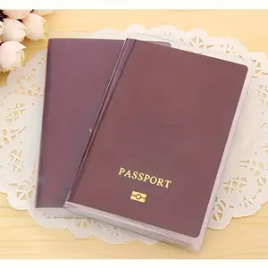 2-pack of durable passport holders with multiple card slots and scratch-resistant document protection covers – transparent, Travel Document Holder