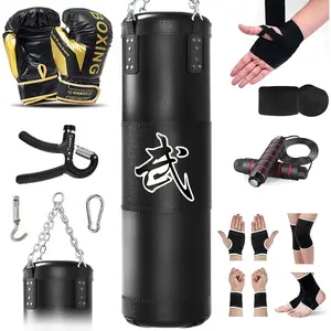 Punching Bag for Adults, 4ft Heavy Boxing Bag Set with 12oz Boxing Gloves, MMA Karate Kickboxing Boxing  Gym Martial Art - Unfilled