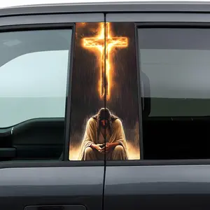 Jesus Car B-Pillar Sticker - Easy Apply Versatile Design for Various Car Models - Enhances Vehicle Appearance with Distinctive Religious Element