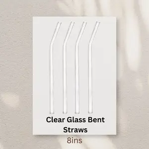Clear Glass Bent Straw