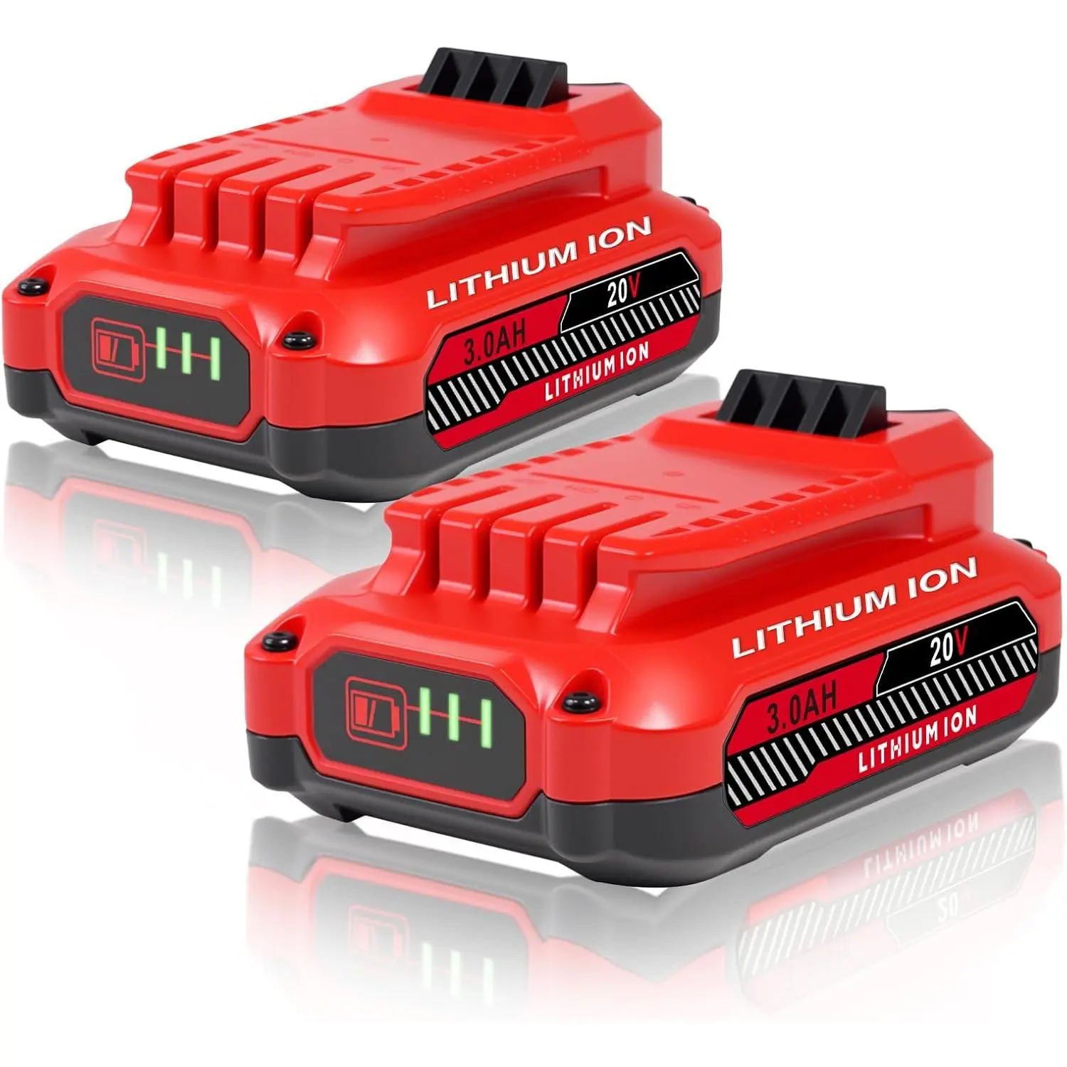Craftsman V20 3.0Ah Lithium-Ion Tool Replacement Batteries (2-Pack, Upgraded High-Quality) - Compatible with Craftsman 20V Cordless Tools (CMCB205, CMCB204, CMCB206, CMCB202, CMCB201), Includes User Manual