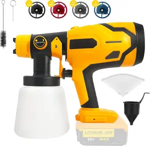 Paint Sprayer for Dewalt 20V MAX Battery,HVLP Spray Paint Gun with Motor and Copper Nozzle,600W Cordless Paint Sprayer for Home Interior and Exterior, House Painting(Tool Only) graco paints