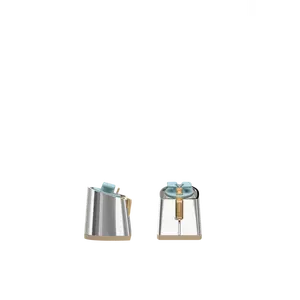 Flare Block Heel Kit 3 Silver Metallic