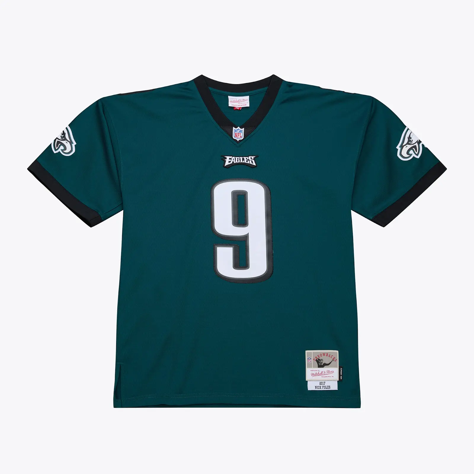 Nick Foles Philadelphia Eagles 2017 Legacy Jersey - Mitchell & Ness NFL Throwback, 10s Retro Football Jersey