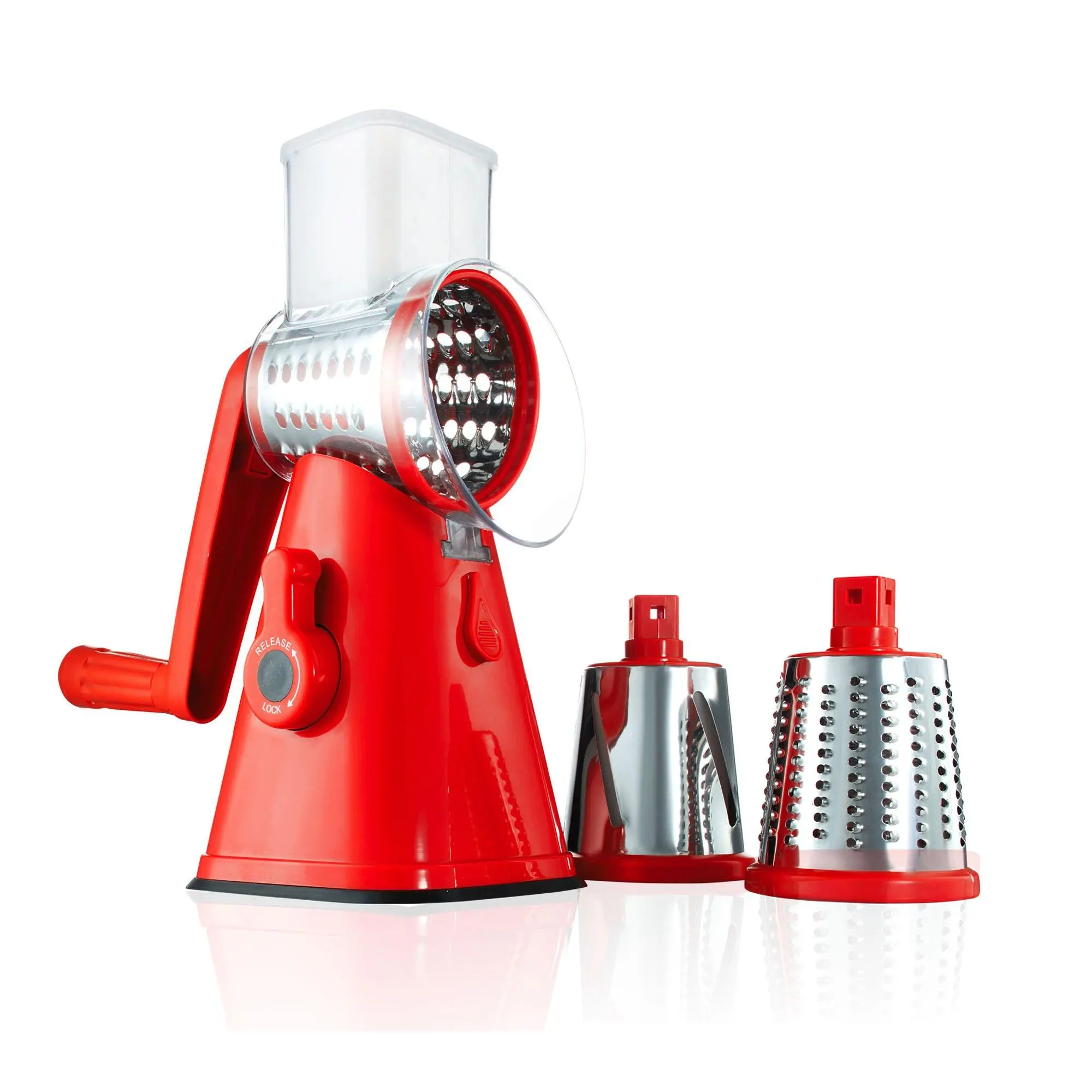 NutriSlicer Rotary Grater with 3- Interchangeable Blades NutriSlicer Rotary Grater with 3- Interchangeable Blades