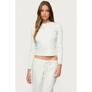 Cicilia Long Sleeve Ribbed T Shirt