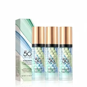 【3PCS】3-in-1 Face Primer with SPF 50+++Sunscreen, Color Correcting Makeup Base, OilControl & Hydrating Skin Tone Corrector, BlursImperfections for Radiant, Smooth Skin