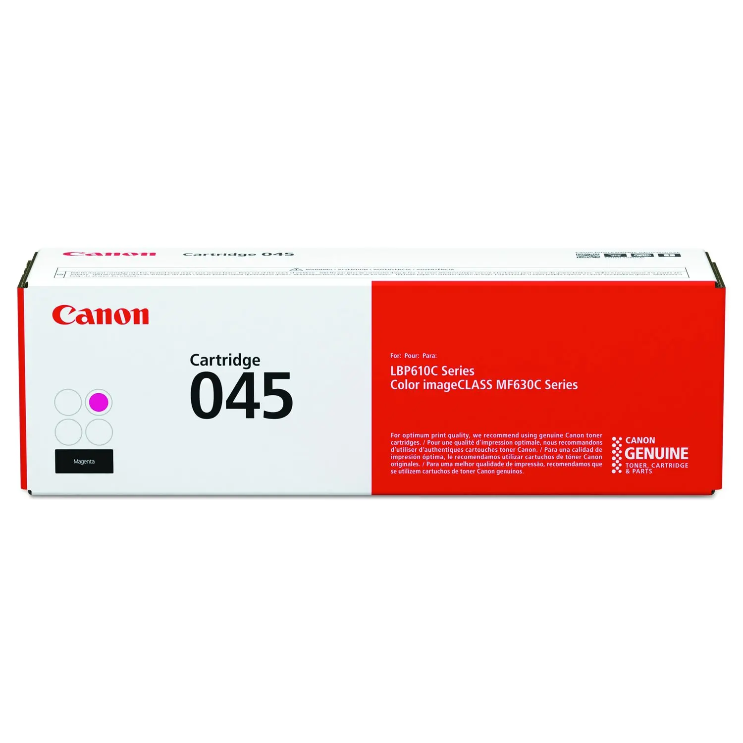 Canon 045 Original Standard Yield Laser Toner Cartridge Magenta Pack 1240C001