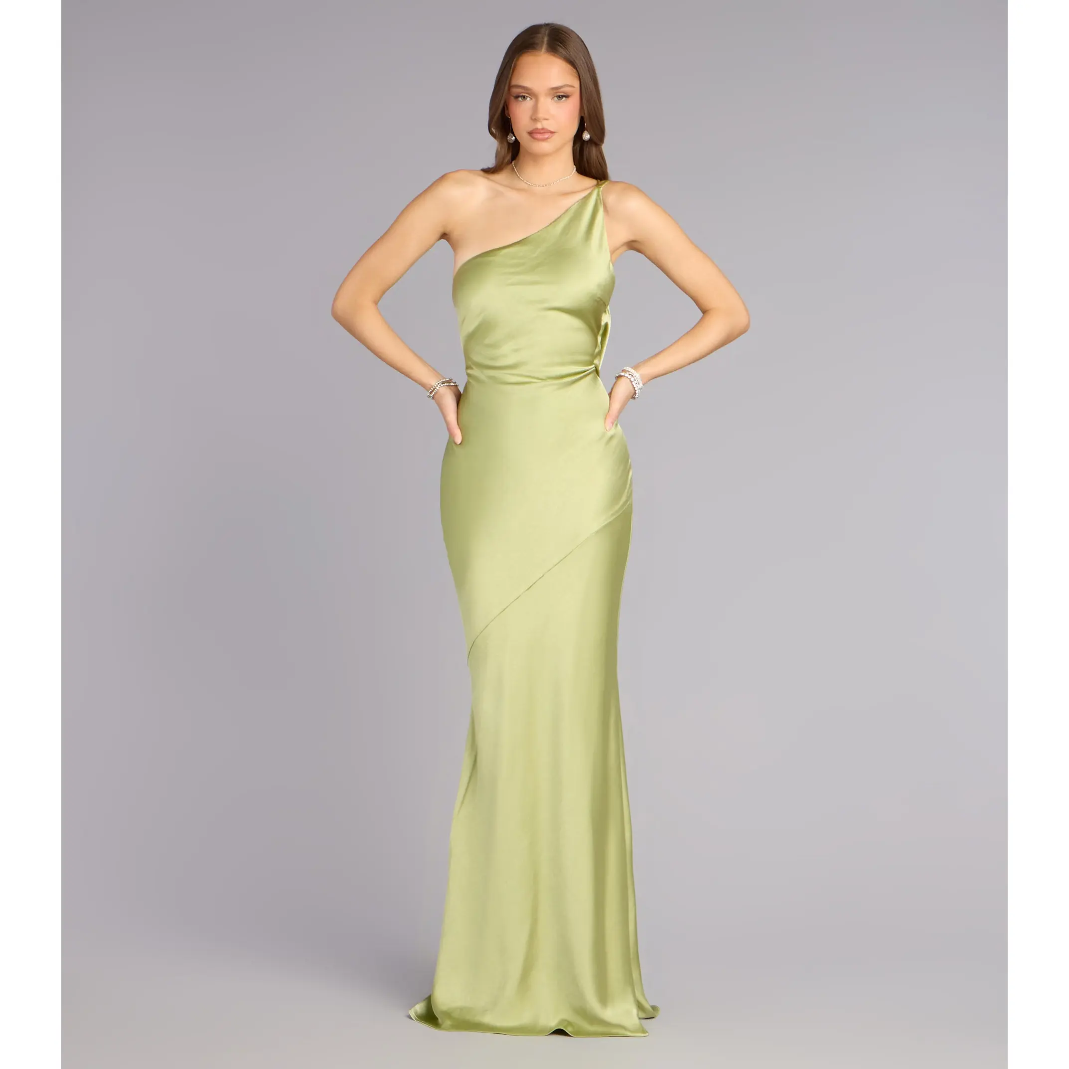 Brynlee Satin Open Back Formal Dress