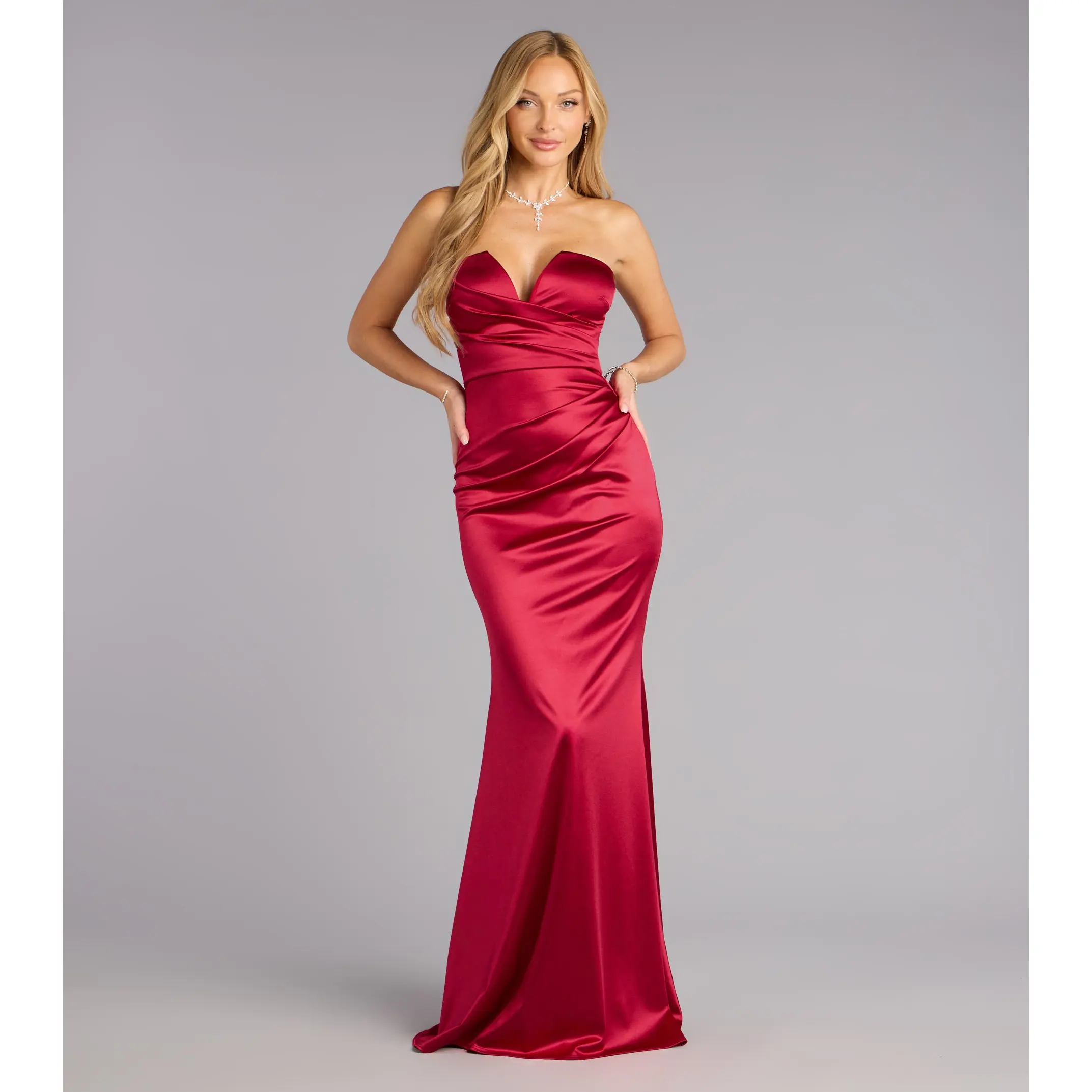 chinese dress ladies Satin Mermaid Sweetheart Dress