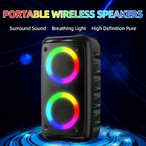 Bluetooth Speaker, Portable Wireless Heavy Bass Subwoofer, IPX7 Waterproof Outdoor Shower Speaker with Bluetooth 5.3, TWS True Wireless Stereo, Long Battery Life, Small Loud Portable Speaker for Home Car, Support TF Card/USB