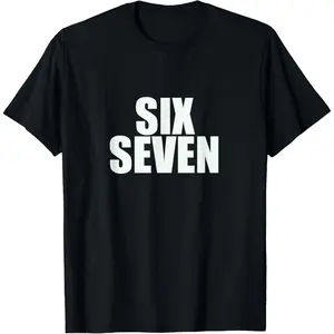Bdhjydb [100% Cotton] Fun Six Seven 6 7 Meme Design T-Shirt T-Shirt For Men And Women