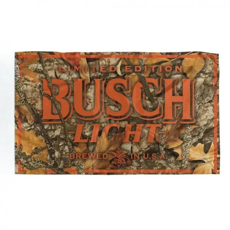 Busch Beer Brown Camo Flag Tapestry, Light Linen-Cotton Decorative Home Decor with Size Options