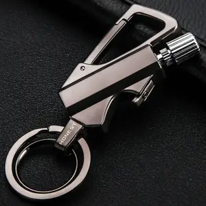All Metal Multitool Keychain Bottle Opener, Waterproof Portable EDC Tool for Camping Hiking Travel Party, Reusable Cool Gadget Gift for Men