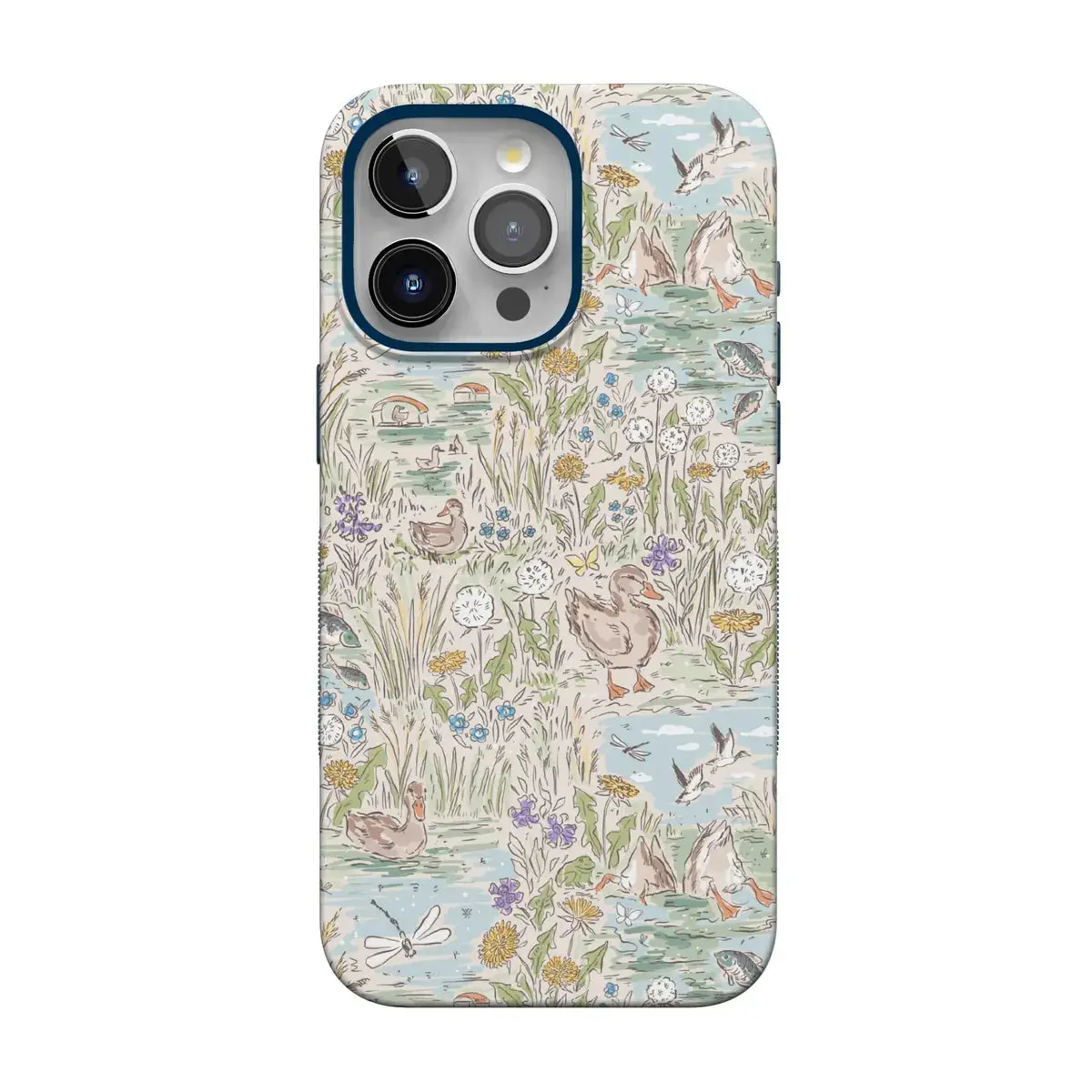 Casely iPhone 15 Pro Case | Waddle Path | Duck Pond | Bold Protective Design | Compatible with MagSafe