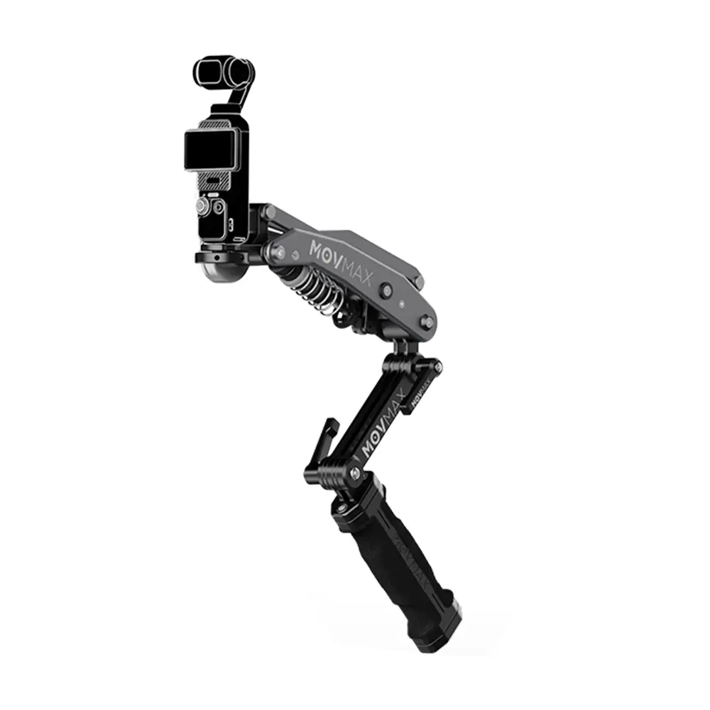 Movmax Metal Blade Arm Handheld Vlogging Stabilizer Kit for Cameras - N2 Arm Tech, Universal Locking Screw, Osmo Mount, Compatible with DJI Pocket 3, Insta 360, GoPro Hero 12 Accessories, Arm Handheld Kit