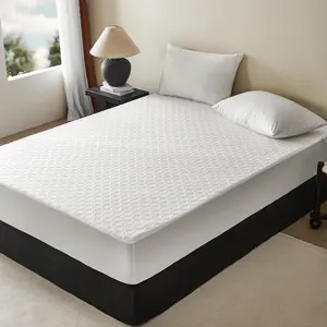 NESTCORE waterproof fitted sheet Premium Mattress Protector – 100% Waterproof, Noiseless, Ultra Soft & Breathable Cover with Deep Pocket (Fits up to 16"). Hypoallergenic & Machine Washable. Keeps Your Mattress Clean & Fresh.