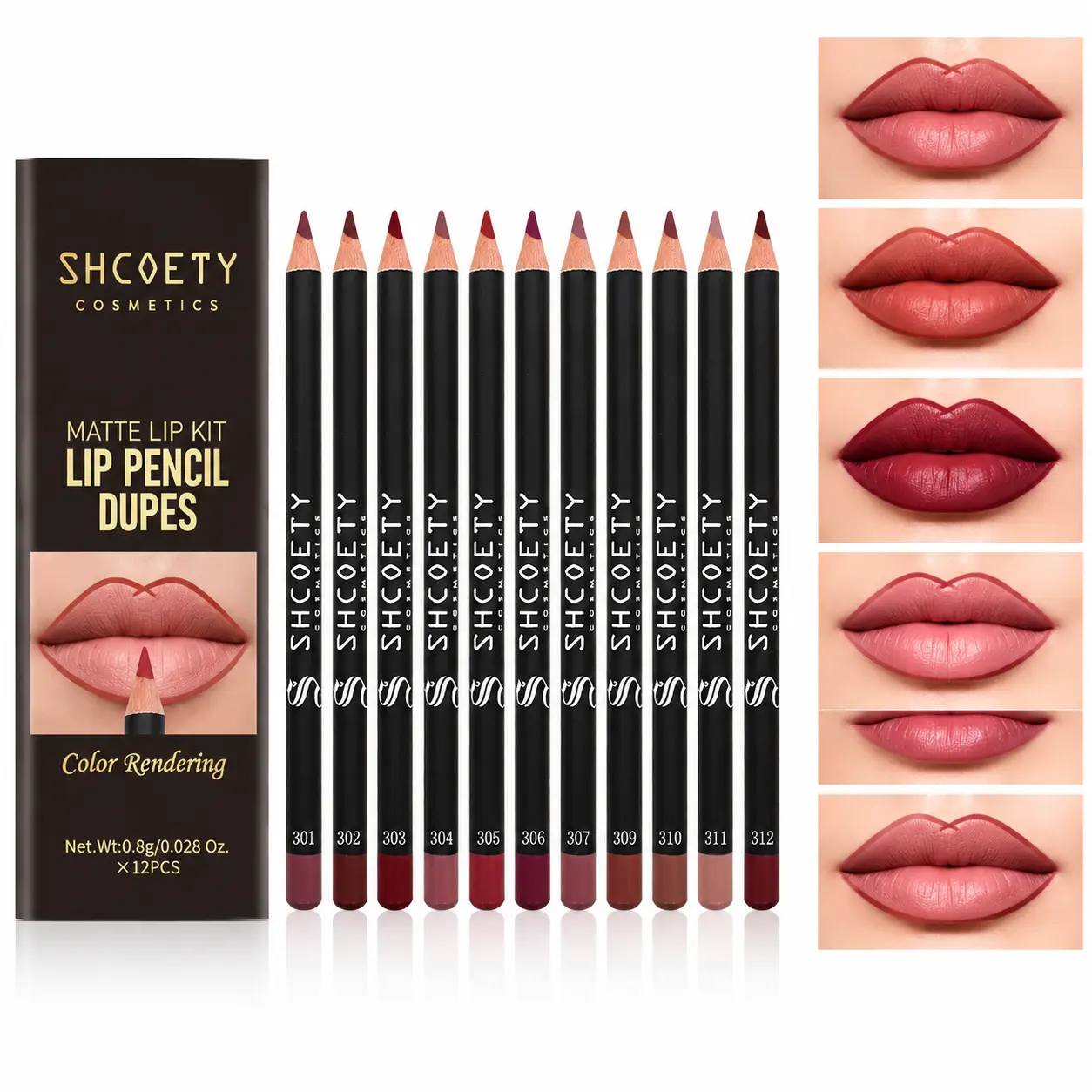 Lip Smudger,Lip Stain Marker ,Nude Lip Liner Set 12pcs, Waterproof Matte Lip Pencils, Creamy Smooth Lip Contour Makeup Kit, Long Lasting Smudge Proof Lip Definition for Women