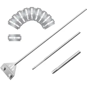 Algae Scraper for Glass Aquariums, 25.6" Fish  Cleaner, Stainless Steel Algae Scraper for Fish  with 10 , Aquarium Glass Cleaning Tools, Cleaning Accessories