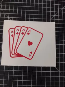4 Aces Decal/Sticker - Personalize Your Car with Unique Rustic Design - 4" to 12" - Permanent Vinyl Adhesive for Hard Surface