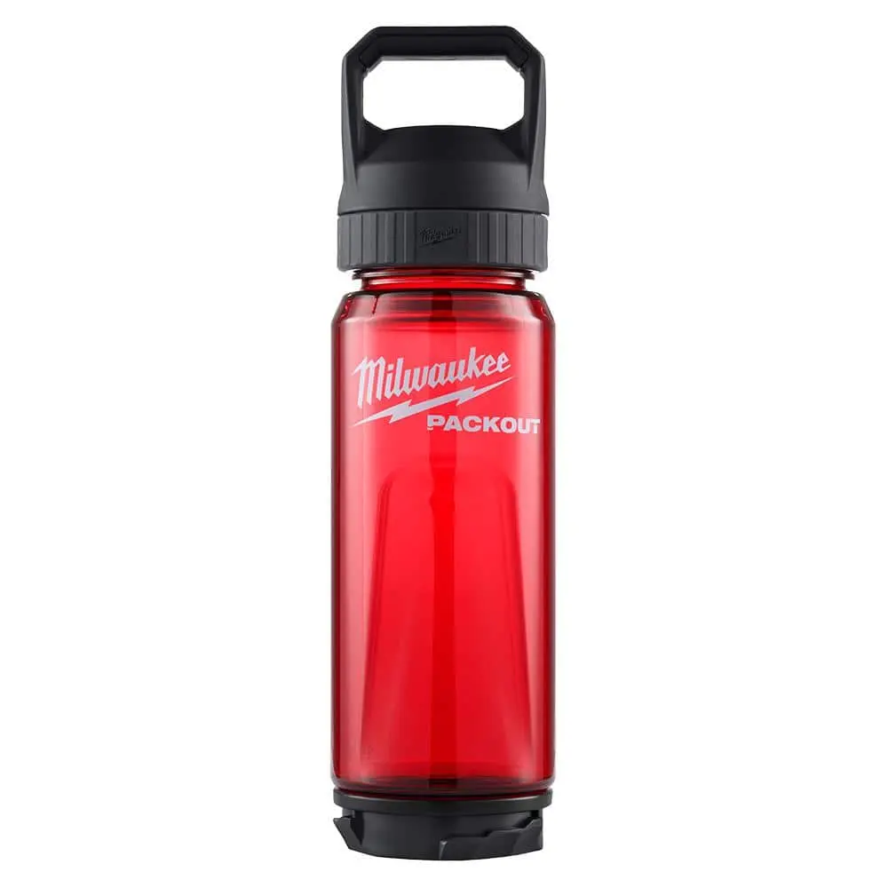 25 Oz. Red Plastic Bottle with Chug Lid