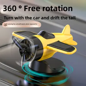 Solar Powered Rotating Plane Ornament, Car Dashboard Decoration, Creative Auto Accessory, Perfect Small Gift Idea, Car Desktop Decor