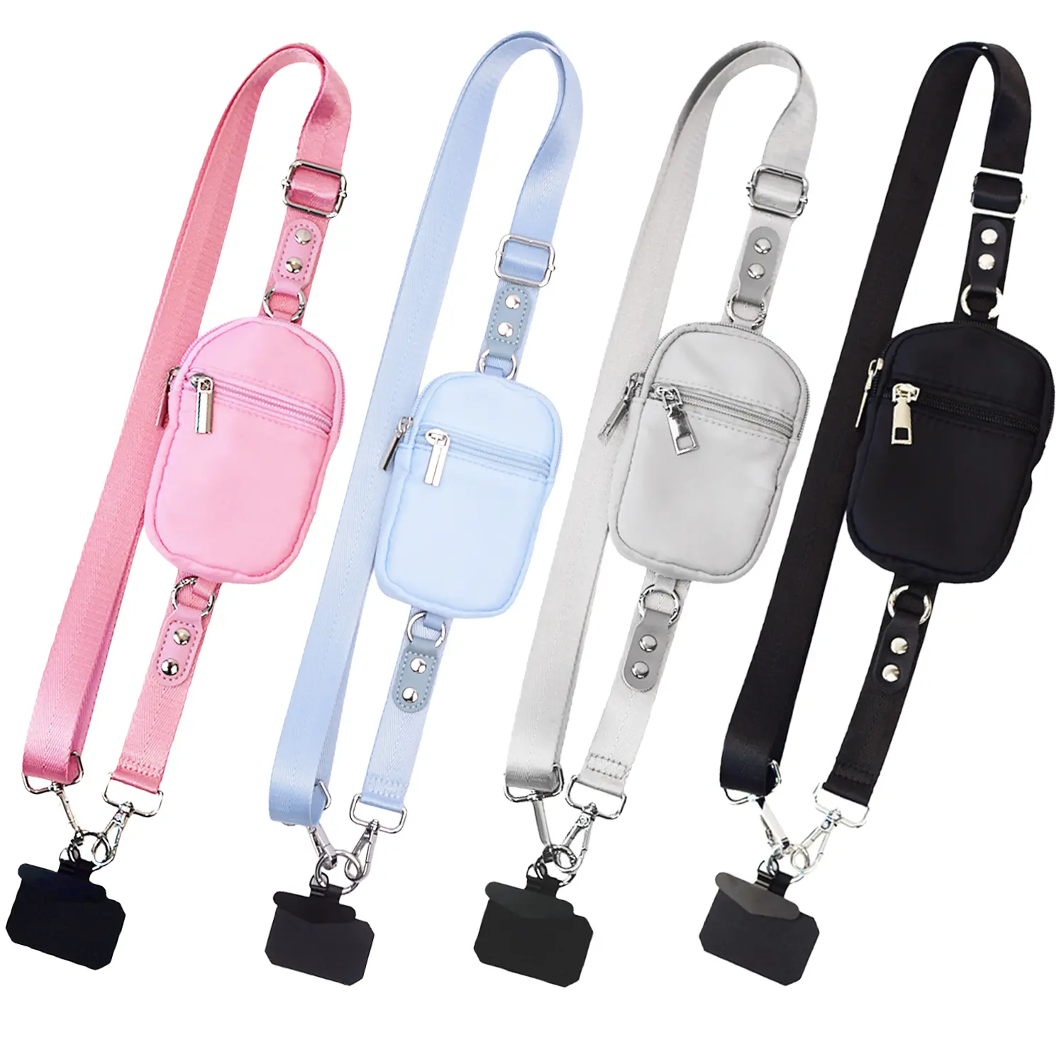 Plus Size Crossbody Phone Lanyard Bag Set, Adjustable Length, Universal Unisex Fit with Card Holder & Hook, Ideal Gift for Commute, Travel & Sports, Summervibes backtoschool