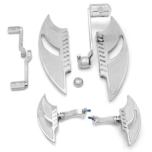 Blade Driver Floorboard Kit Chrome Billet Aluminum for Harley Touring 2008-Up w/ Brake & Shifter