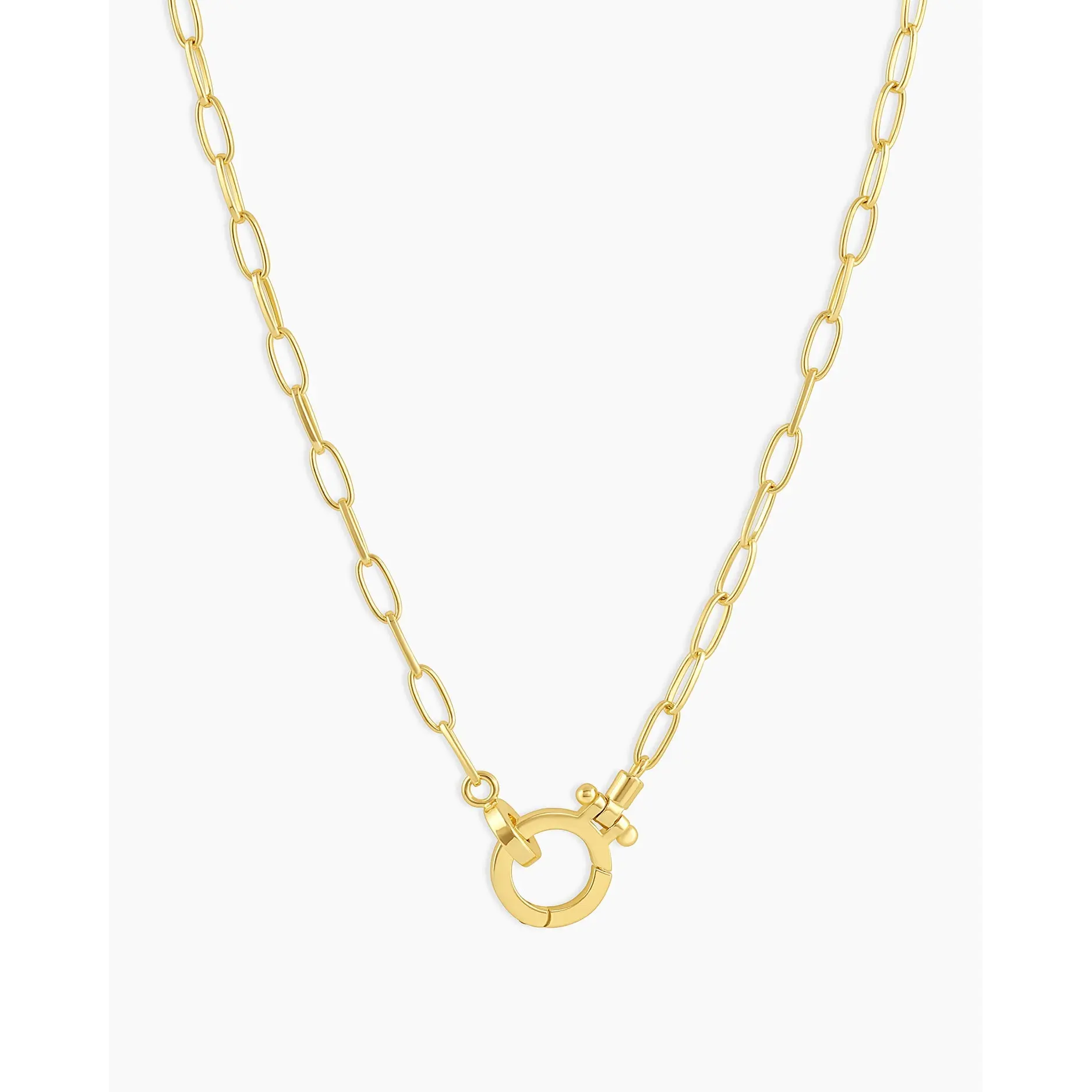 gorjana – Parker Mini Necklace – 18K Gold-Plated or Silver-Plated Paperclip Chain – Adjustable Everyday Jewelry – Elegant & Versatile Gift Idea