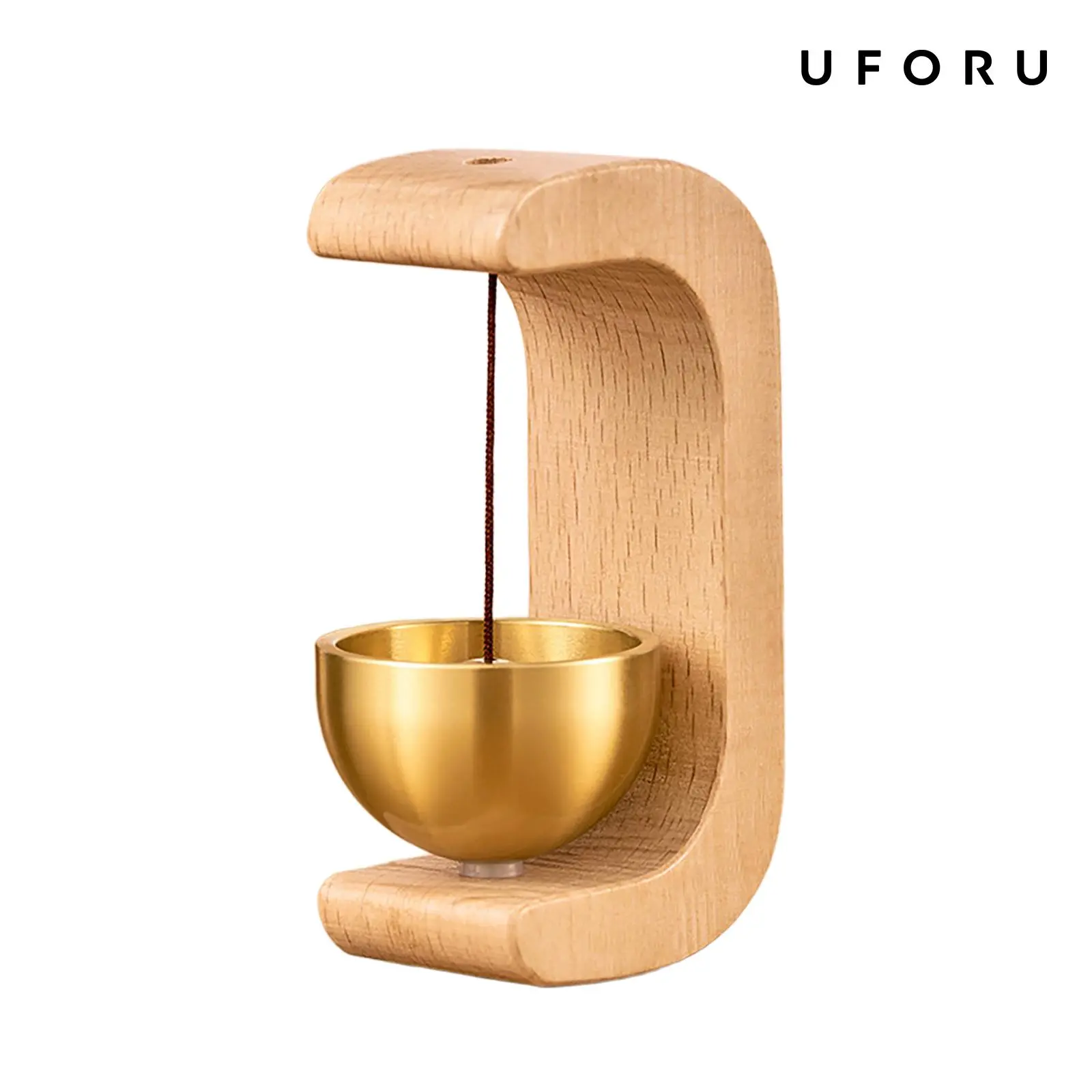 UFORU Magnetic Hangable Entry Door Bell,Suction Door Type Solid Wood Wind Chime, Vintage Door Bell Hanging Ornament, Home Decor Supplies, Wall Decor, Modern, Doorbell
