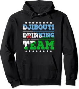 Djibouti Drinking Team Djibouti Flag Funny Drinking Pullover Hoodie - Hufsakha Shop 23B09GNVW7L3