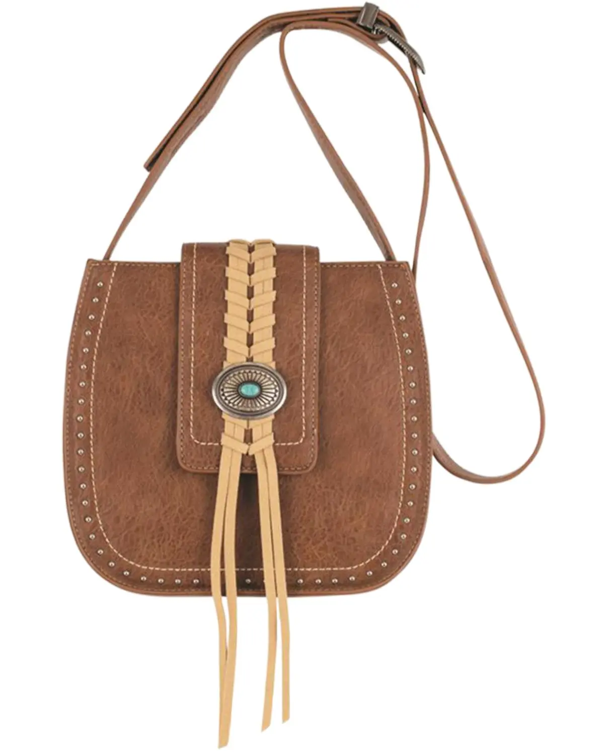 Justin Women's Women'S Concho And Tassel Saddle Bag - 2510435311