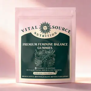 Vital Source Nutrition Women's Wellness Gummies Hawaiian Pineapple Flavor Probiotic Cranberry Extract for pH Balance & Intimate Health Support 30 Servings