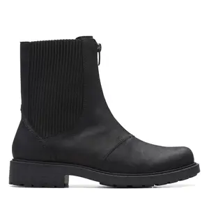 Clarks Orinoco 2 Up 26167568 Womens Black Leather Casual Dress Boots