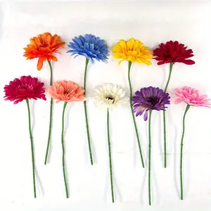 Set of 9 Artificial Gerbera Sunflowers (12.6 Inches) for Decorative Purposes at Weddings, Homes, And Parties. Suitable for Year-Round Decoration, Including St. Patrick'S Day, Easter, Christmas