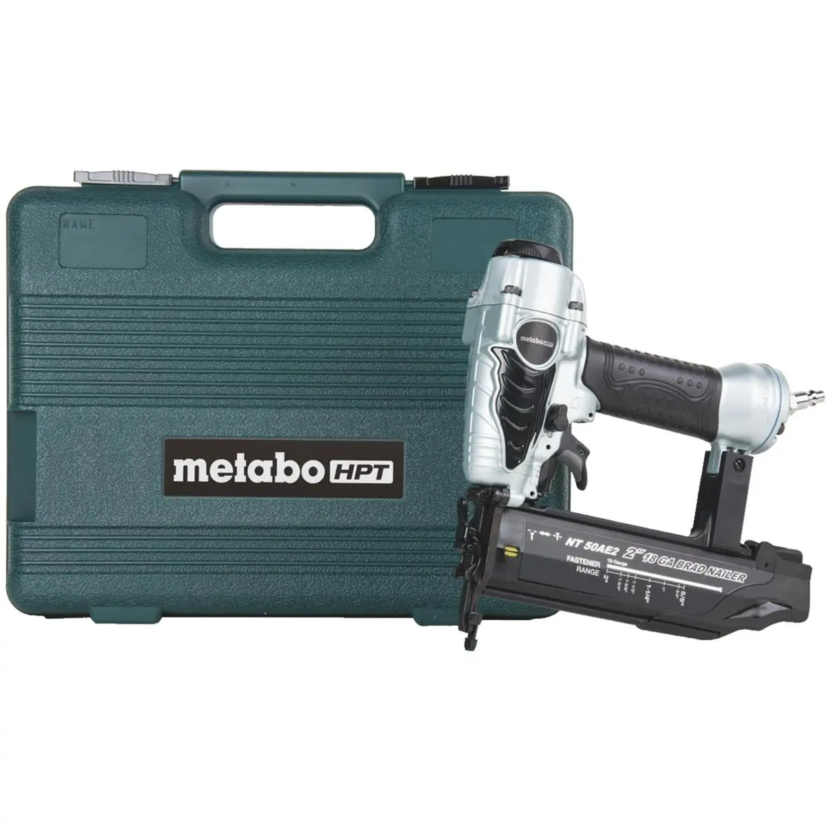 Metabo HPT 2-in-1 Power Tool Nailgun - 18 Gal Brad Nailer with Selective Fire, Elastomer Grip for Tool, Furniture, Trim Work Applications