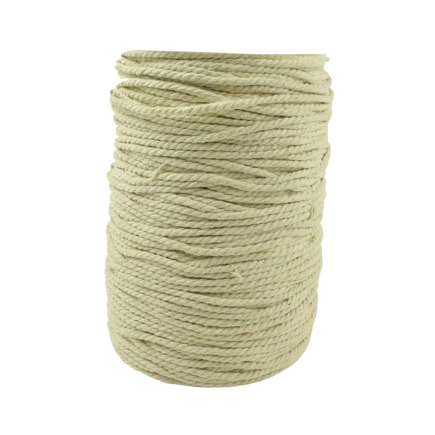 109 Yd. 3-Ply Natural Cotton Macramé Cording, Yarns for Crafts, Gift Wrap, Creating Stunning Macramé Pieces & DIY Home Decorations