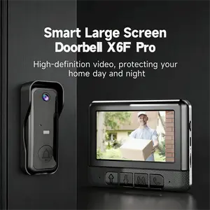 X6F Pro  2.4G Wireless Doorbell Camera - Rechargeable Waterproof Smart Doorbell with Night Vision, Voice Changer & 2-Way Privacy Intercom